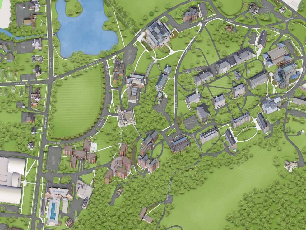 Illustrated version of the ե֭ Campus Map